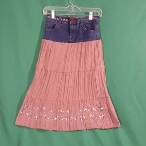 HP Nsi sz 7 girls denim pleated skirt